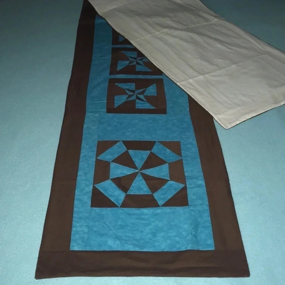 QUILTED table runner- handmade 80 inches long